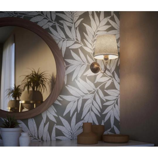 klasszikus mediterran lampa falikar haloszoba textil ernyos rez ruszitkus folyoso nappali haloszoba paraszthaz country vintage videki stilusu balaton balatonfelvidek szalloda olvasolampa agyhoz.jpg